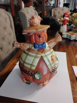 Vintage pumpkin man scarecrow