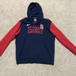 St. Louis Cardinals Nike Therma-Fit Pullover Hoodie Red & Navy Blue Size XL