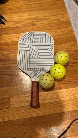 Pickleball paddle and balls