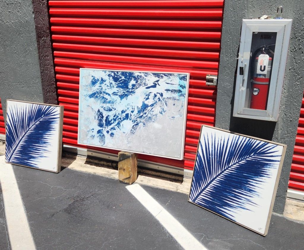 ‼️ 3 Home Wall Decor Square Paintings 
3.11x2.28 
2.4x2.4

Delivery fee