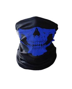 Blue skull facemask