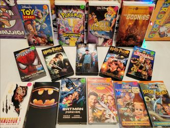 VHS Goonies Harry Potter Carnosaur Jimmy Neutron Batman