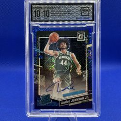 Andre Jackson Jr. Donruss Optic Choice Blue Auto /24 – PSA 10 Gem Mint 🔥 