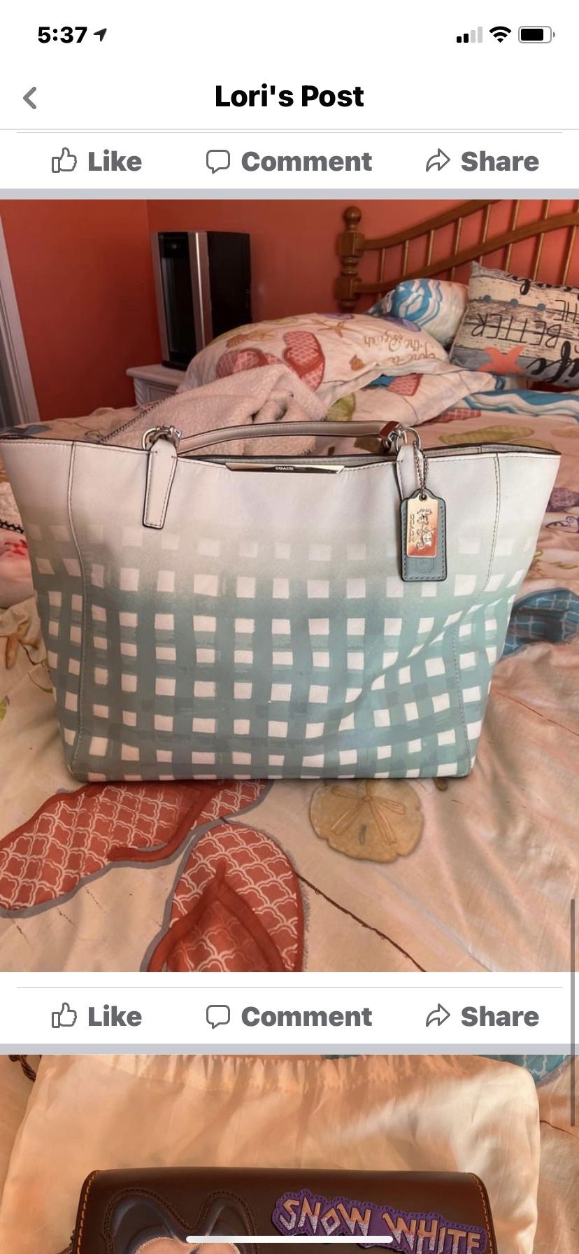 Coach Gingham Tote,All Products : American Fashion Style Bags On Sale