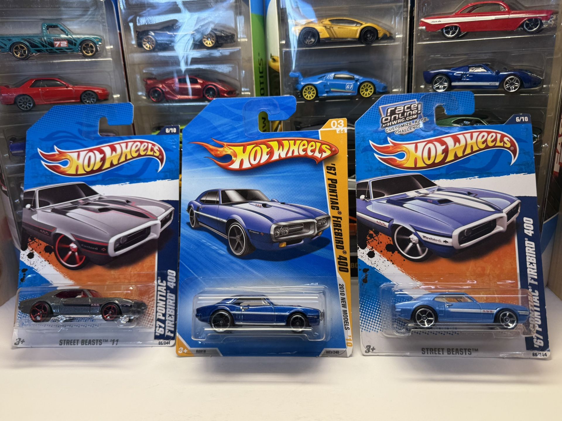 🇺🇸HOT WHEELS LOT (3) - 1967 ‘67 Pontiac Firebird 400 - Die Cast Toy 1:64 🇺🇸