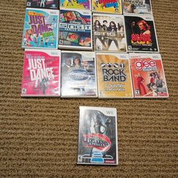 Nintendo Wii just dance sing it games