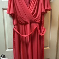Pink Dress From DKNY Size 22 W Never Worn