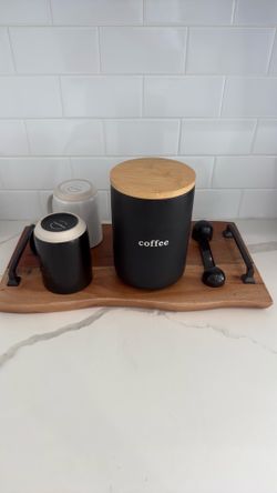 Coffee Bar Tray and accessories