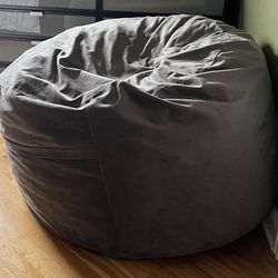 Bean Bag Chair: Giant 6' Memory Foam Furniture Bean Bag - Big Sofa with Soft Micro Fiber Cover, Gray