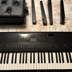 Kawai ES920 piano keyboard with Liquid stand and Roland Bench.
