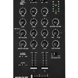 Compact Pro Design Channel DJ Mixer With Bluetooth, Mic EQ, Crossfader Curve Control, Rugged Metal Build, RCA/Balanced Outs