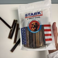 STARK BULLY STICKS 6” Premium Pet Food 5 Ct