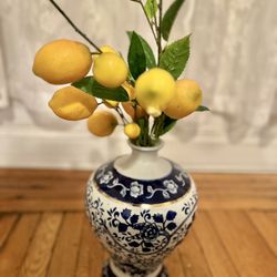 Flower Pot With Lemons 