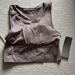 New Womens Medium Harmony Balance Cropped Tank Top Padded  Bra 