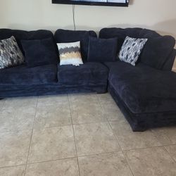 Blue Fabric Sofa 