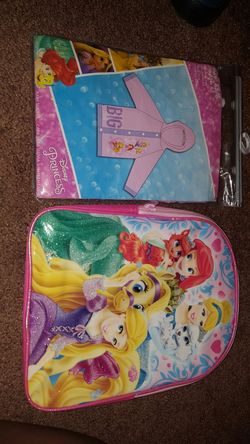 Rain jacket and backpack