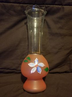 Hand Painted Flower Glass Vase
