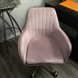 Pink Velvet office Chair 