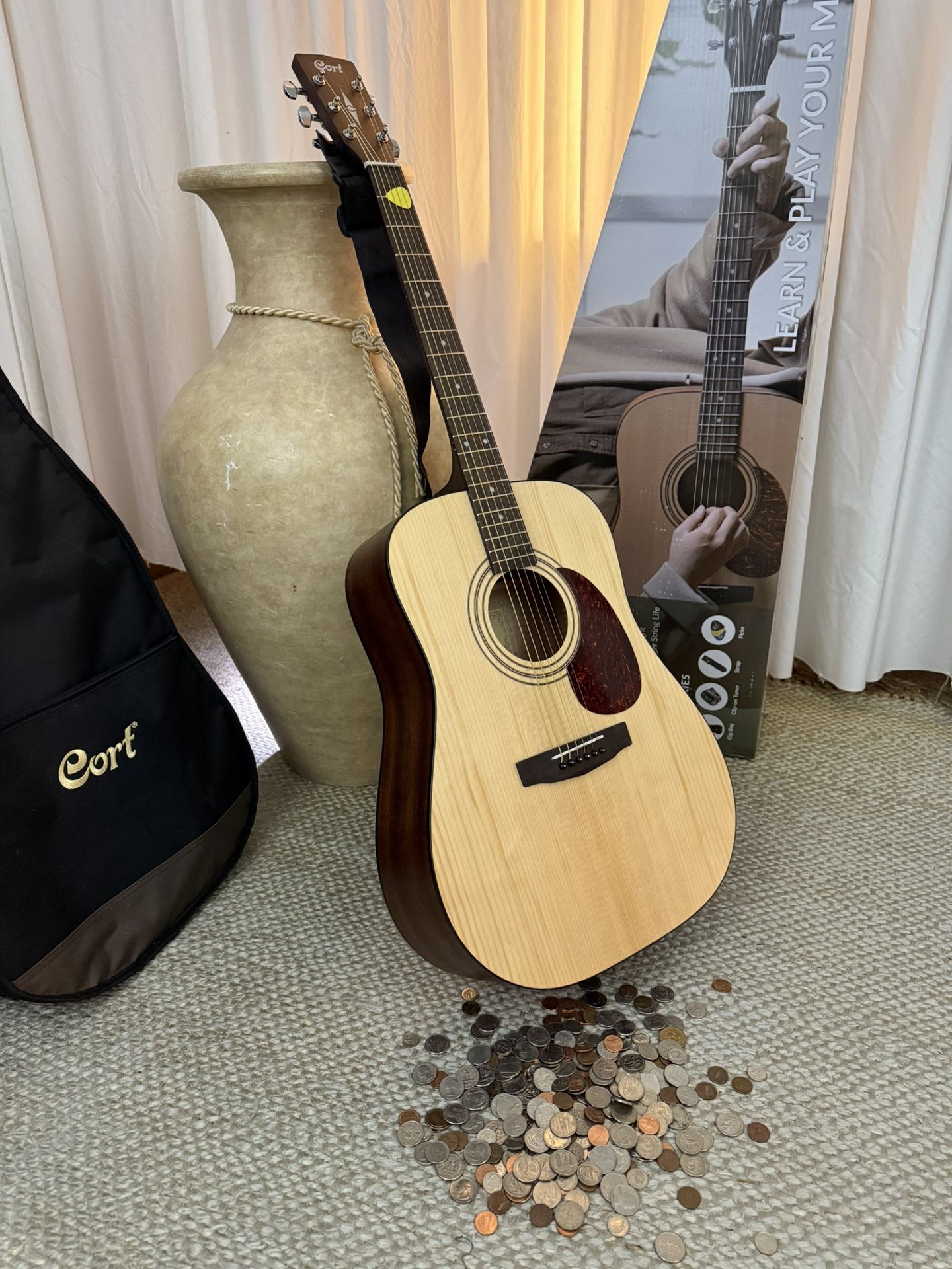 Cort Acoustic Guitar Earth Pack Bundle