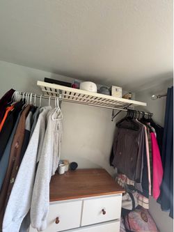 overhead closet hanging
