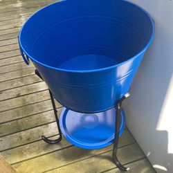 Blue Ice Cooler Bucket Perfect For Party Decoration 