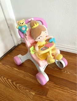 Fisher Price Stroll-Along Doll Sroller Walker And Soft Baby Doll