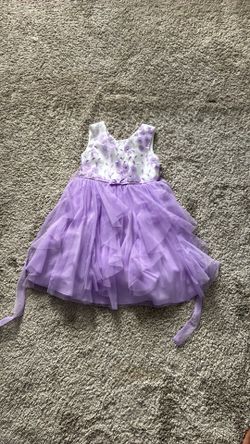 Cute purple flower dress for kids