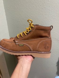 Rhino 6″ Moc Toe Split Work Boot Suede Leather Size 9.5 men’s