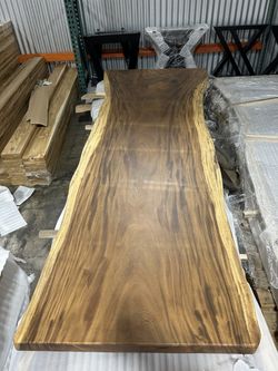 10 ft Live Edge Saman Slab Table - No. 04