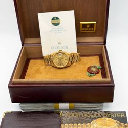 Rolex Day-Date President 18038 Champagne dial 18k solid yellow gold Full Set box & papers