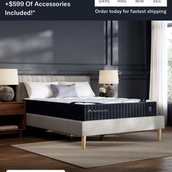 DreamCloud Hybrid Mattress (Single XL) And High Quality Adjustable Bed Frame