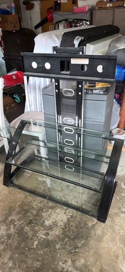 Glass tv stand