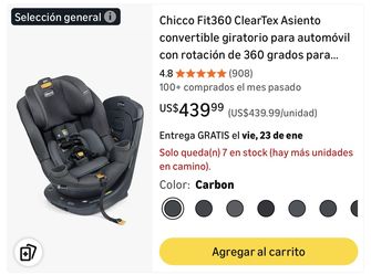 Chicco Fit360 ClearTex 360-degree rotation convertible car seat