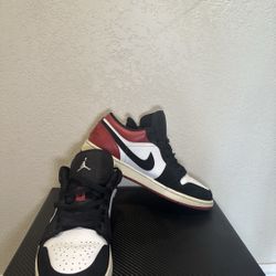 Size 10.5- Air Jordan 1 Retro OG Low Black Toe