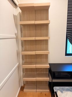 2 IKEA Lack Wall Shelf Unit - Wood Oak
