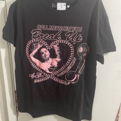 Black Graphic Tee with Design Selena Gomez NWT Ladies Size Medium Music Fan
