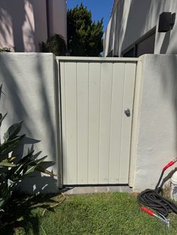 2x exterior wood gates with frame