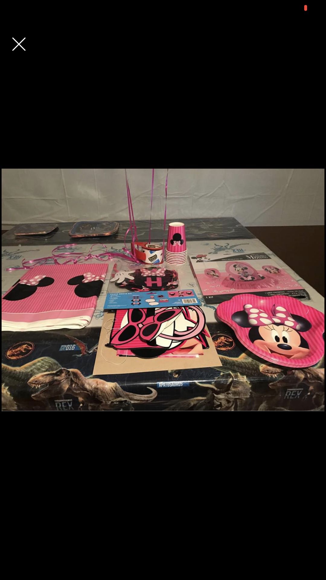 Minnie Mouse Birthday Decorations and ears