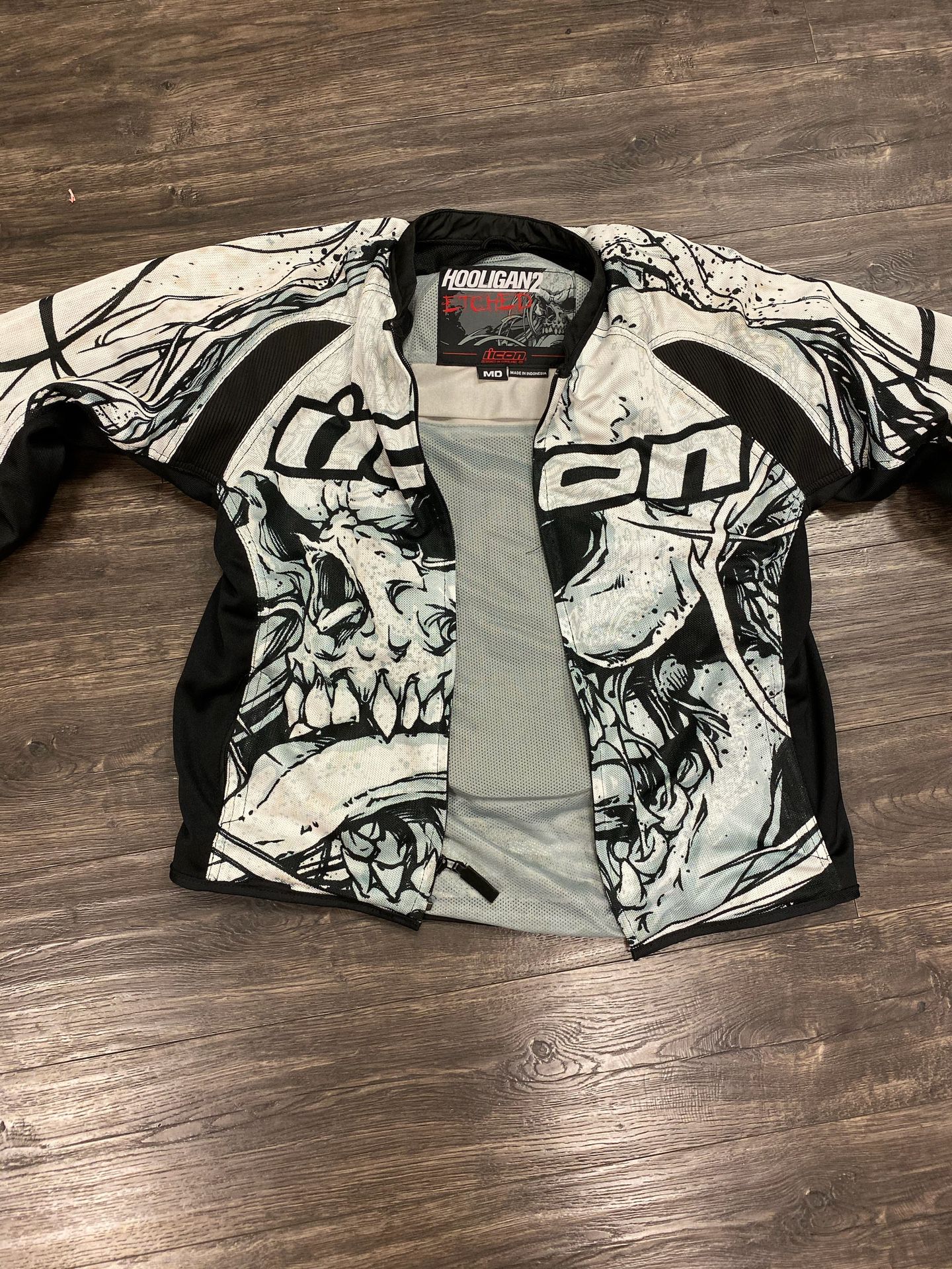 Icon perforated hooligan motorcycle jacket size medium