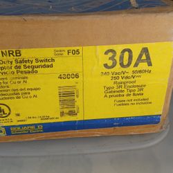 30 Amp 3 Pole Square D Fused Disconnect Nema 3R