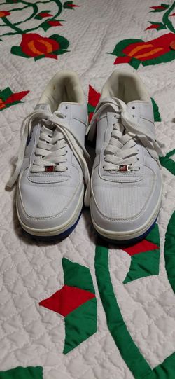 White Low-Top Sneakers with American Flag Detail