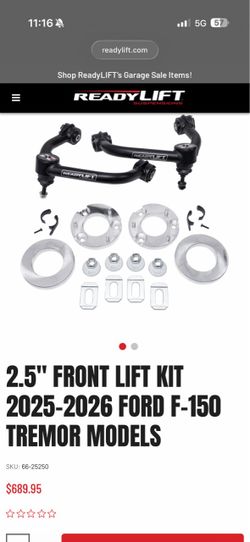 readylift level kit 25 f150 tremor