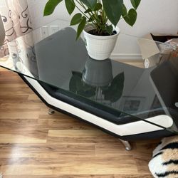 Tempered Glass Modern Coffee Table 