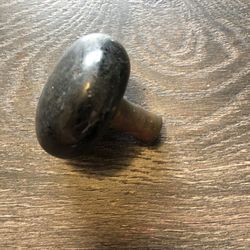 Vintage Black Porcelain Door Knob