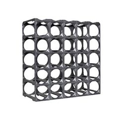 StakRax-stackable, modular wine rack-50 bottle set - silver