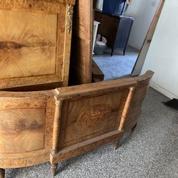 Vintage Bed Amourie And Night Stand