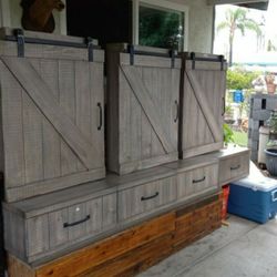 Cabinets Slate Grey Versatile With Botton Drawers