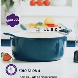 Princess House. Olla De 9 Qts De Hierro Forjado Nueva En Su Caja 