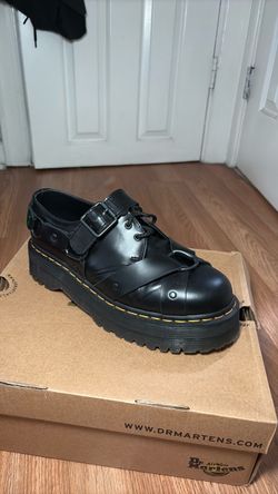 Dr. Martens Black Leather Platform Shoes