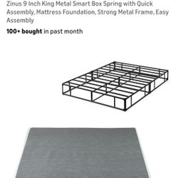 Zinus 9" Cal King Metal Smart Box Spring - Like New